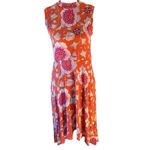 Anthropologie Maeve Floral MIDI Dress Jersey size Medium